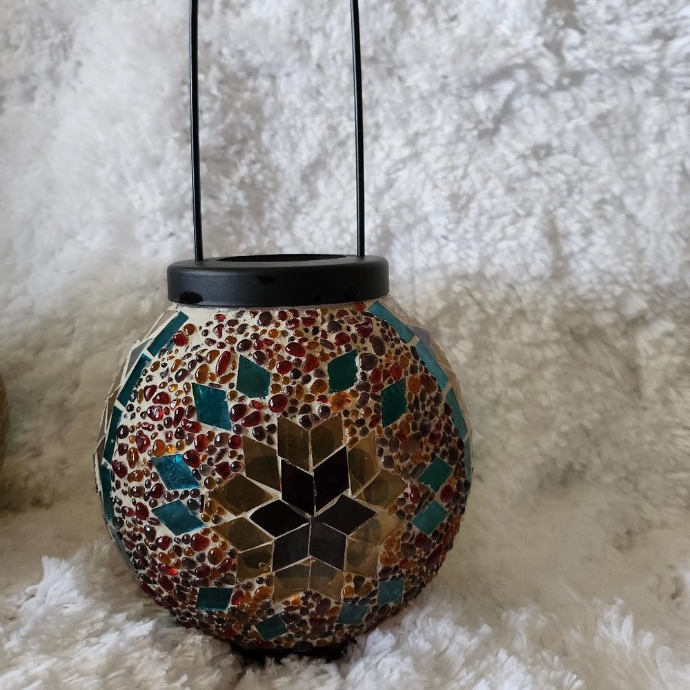 Turkish Mosaic Glass Tea Light Holder